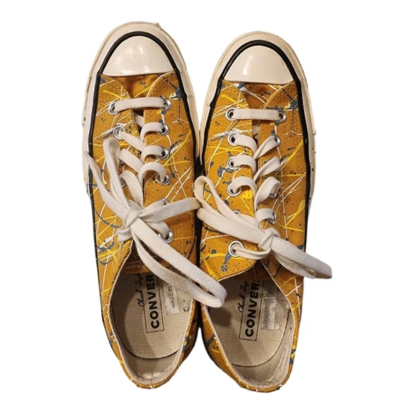 yellow converse 70s chuck 70s sunflower Yellow Converse 70s Chuck Taylor All Star Sunflower Converse Shoes Converse  Chuck Archive Low Paint Splatter